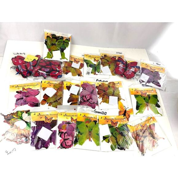 20 Pack 3D Butterflies Wall Stickers Decoration Wedding Home Decor Lot Bulk - Picture 1 of 9